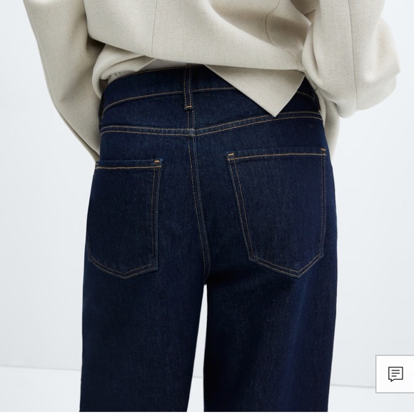 Mango Indigo Wide Leg Jean - Picture 5 of 7